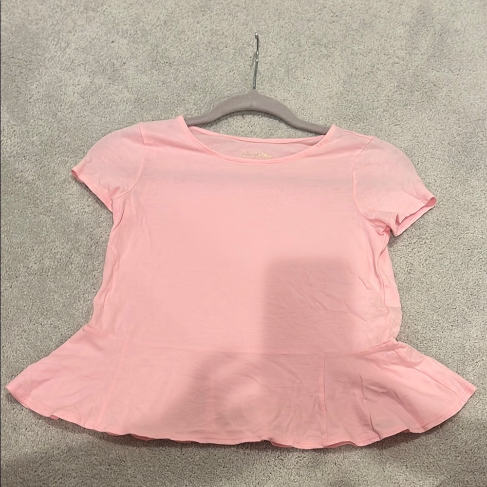 Pink Peplum Kids Top